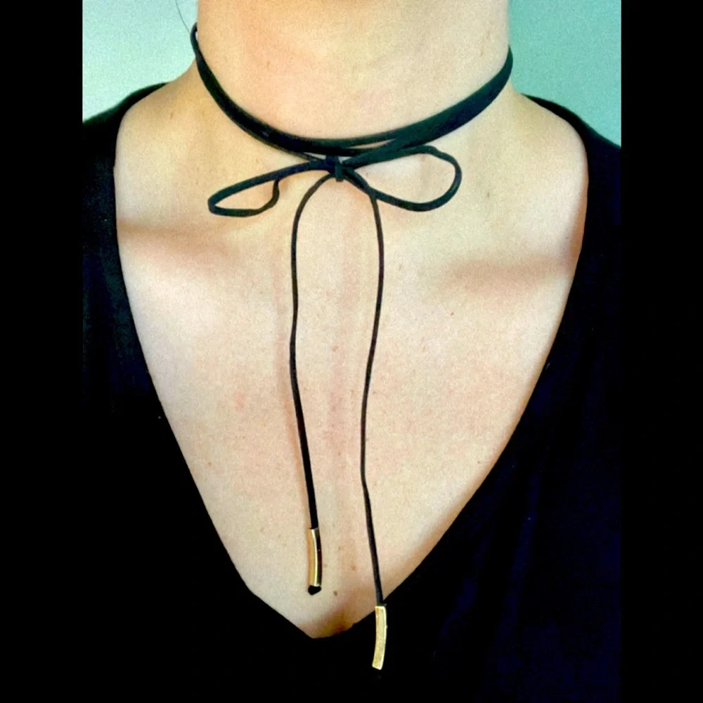 Black Bow Choker Necklace Coquette Balletcore Velvet Gothic